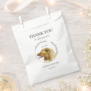 Simple Dachshund Dog Wedding Thank You Favor Bag