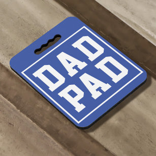 Simple Dad Pad Blue and White Sports Seat Cushion