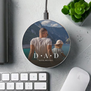 Simple DAD Photo Personalized Wireless Charger