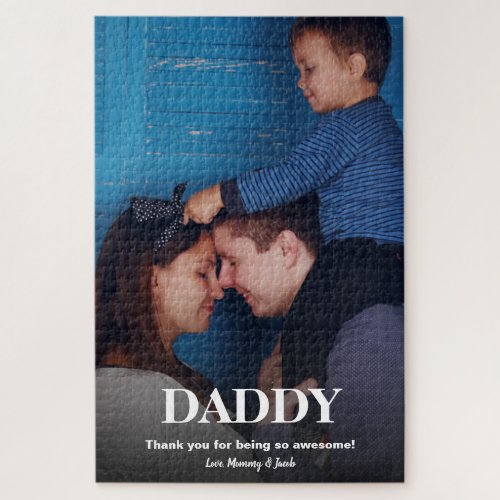 Simple Daddy photo Fathers day Jigsaw Puzzle