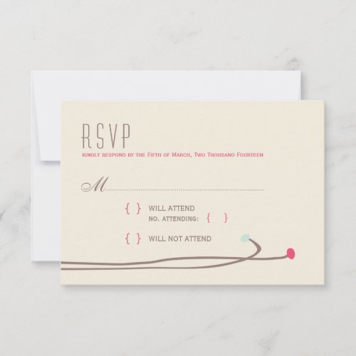 Simple Dahlia - Rustic Modern Wedding RSVP