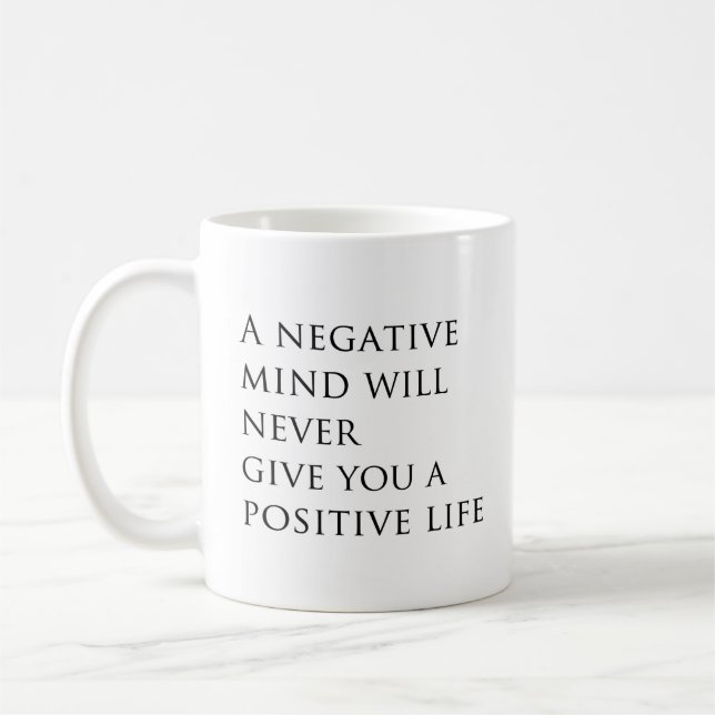 Simple Daily Motivation Elegant Quote Typography Coffee Mug (Left)