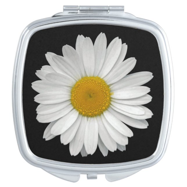 Simple Daisy Flower Closeup Compact Mirror (Front)