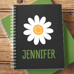 Simple Daisy Flower Personalized Notebook