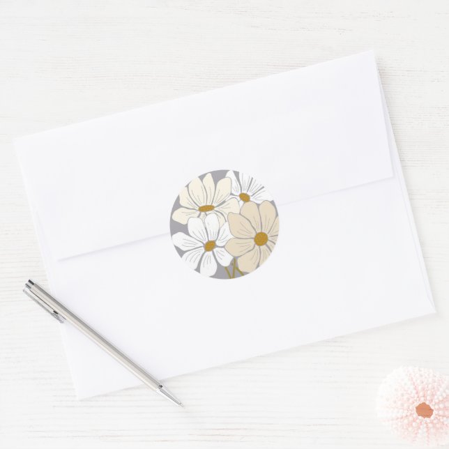 Simple Daisy invitation seals (Envelope)