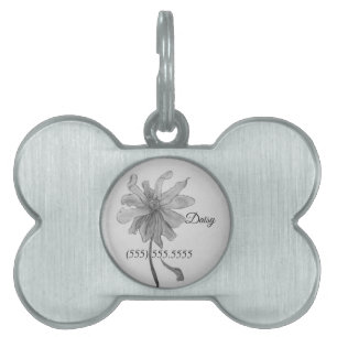 Simple Daisy Pet ID Tag
