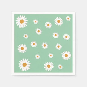 Simple Daisy  Theme Paper Napkin