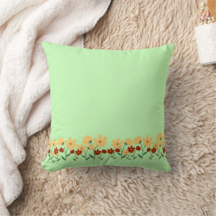 Simple daisy wildflowers bouquet floral wedding throw pillow