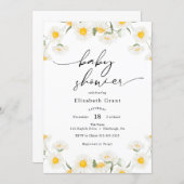 Simple Daisy Wreath Baby Shower Invitation (Front/Back)
