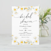 Simple Daisy Wreath Bridal Shower Invitation (Standing Front)