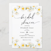 Simple Daisy Wreath Bridal Shower Invitation (Front/Back)