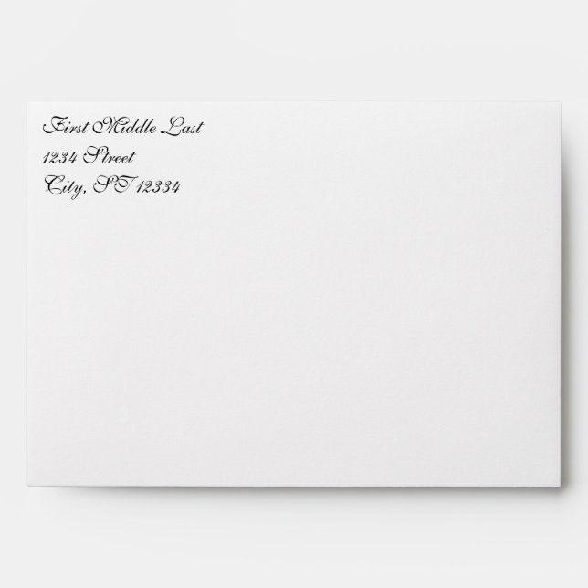 Simple Damask Forest Green Wedding Envelope (Front)
