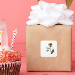 Simple Dandelion Floral Wedding Favor Sticker