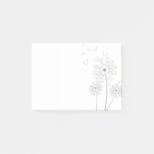 Simple Dandelion Seeds Blowing Post_it Notes