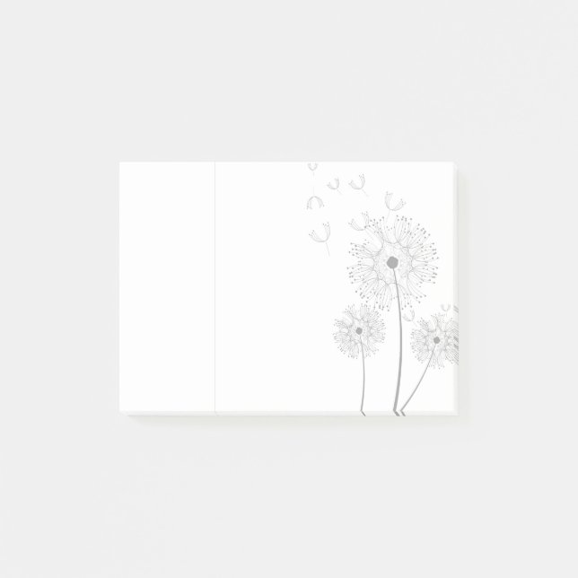 Simple Dandelion Seeds Blowing Post-it Notes (Front)