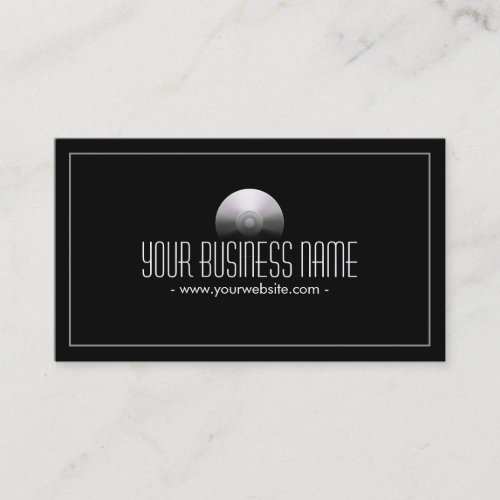 Simple Dark AudioMusic Recording Business Card