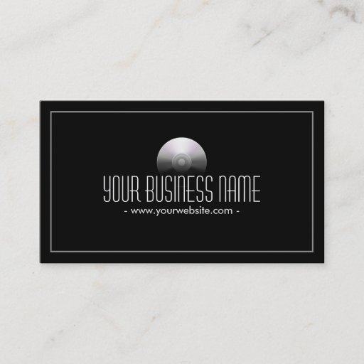 Customizable Simple Dark Audio/Music Recording Business Card