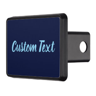 Simple Dark Blue & Light Blue Script Text Template Hitch Cover