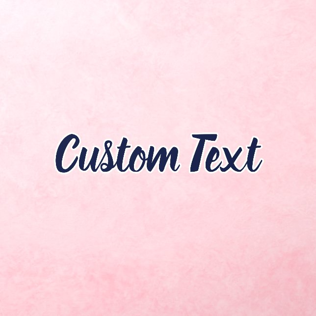 Simple Dark Blue Script Text Template Wall Decal (Insitu 3)