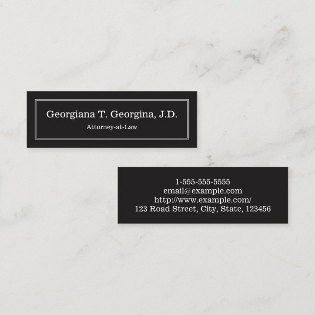 Simple, Dark, Clean & Professional Business Card (Front/Back)