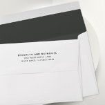 Simple Dark Gray Return Address Lined Envelope<br><div class="desc">Simple solid color dark gray lined envelope with a return address on the back flap. A variety of colors available for any celebration,  event or holiday.</div>