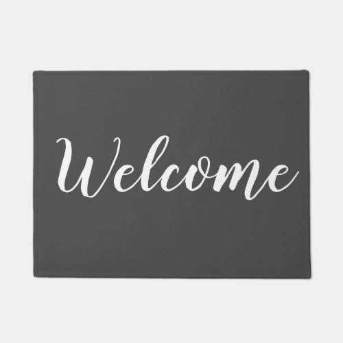 Simple Dark Gray Welcome Doormat