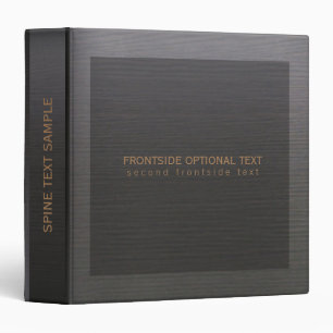Simple Dark Gray Wood Grain Print Binder