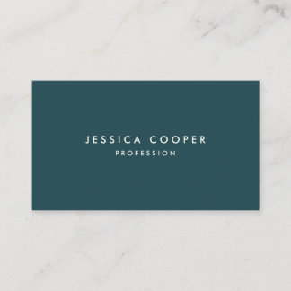 Simple Dark Green Business Card