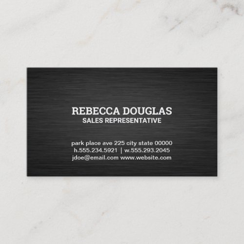 Simple Dark Metallic Texture Business Card