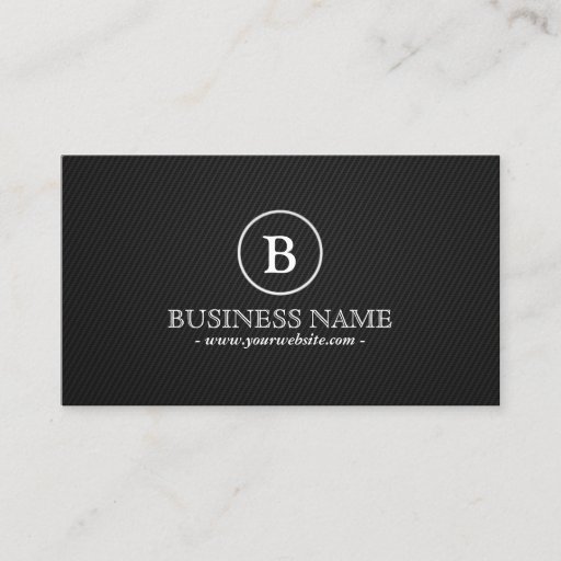 Customizable Simple Dark Monogram Baker Business Card