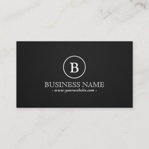 Simple Dark Monogram Copywriter Business Card