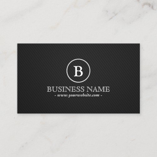 Simple Dark Monogram Tattoo Art Business Card