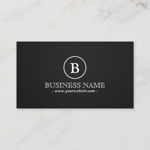 Simple Dark Monogram Web Design Business Card