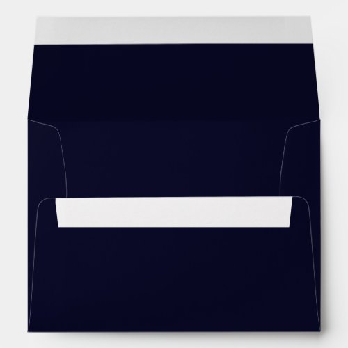 Simple dark navy blue invitation envelope
