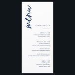Simple Dark Navy Blue Wedding Menu Cards<br><div class="desc">Simple Black and White Wedding Menu Cards
Minimalist Wedding Menu Cards | Modern Menu,  Wedding Dinner Menu,  Rustic Let's Eat Wedding Dinner and Drinks Menu,  Simple Calligraphy Rustic Wedding Menus Wedding Menus,  Rustic Wedding Menu,   Wedding Table Menu</div>