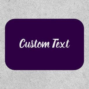 Simple Dark Purple and White Script Text Template Patch