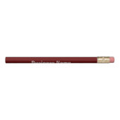 Simple Dark Red and White Template for Business Pencil (Rotated 270)