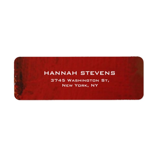 Simple Dark Red Brownish Elegant Modern Label (Front)