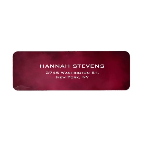 Simple Dark Red Carmine Pink Elegant Modern Label