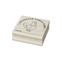 Chicken Eggs Personalized Egg Farm Fresh Date Rubber Stamp, Zazzle