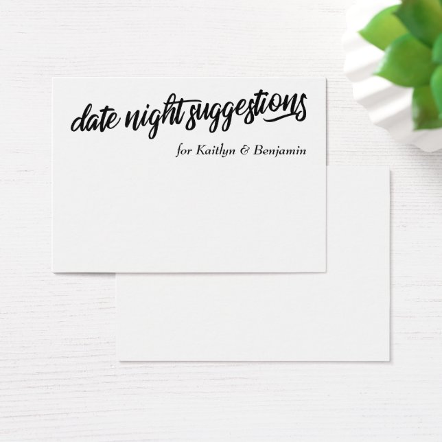 Simple Date Night Suggestions for Engagement Party (Desk)