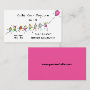 Simple Daycare Business Cards