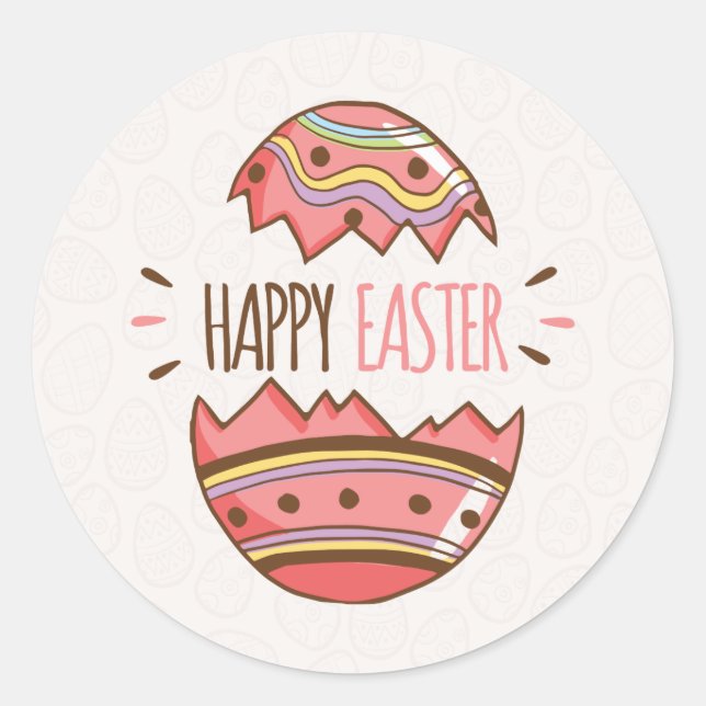Simple Decorative Easter Egg | Sticker Seal (Front)