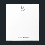 Simple Decorative Letterpress Monogram Notepad<br><div class="desc">Simple Decorative Letterpress Monogram Notepad.</div>