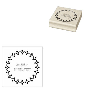 Simple Decorative Return Address Rubber Stamp