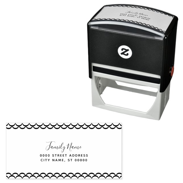 Simple Decorative Self Inking Rubber Stamp (In Situ)