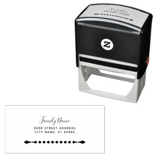 Simple Decorative Self Inking Rubber Stamp