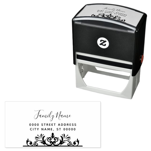 Simple Decorative Self Inking Rubber Stamp (In Situ)