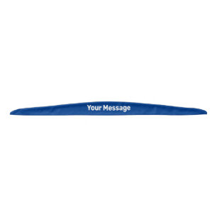 Simple Deep Blue and White Your Message Template Tie Headband