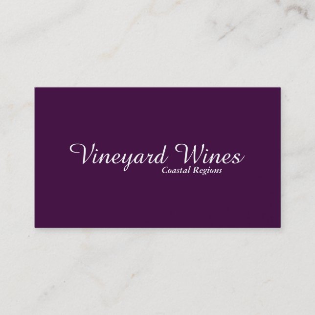 Simple (Deep Purple) Business Card (Front)